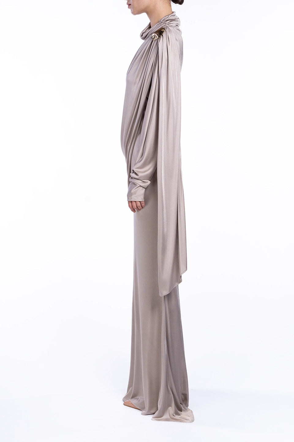 Designer Grey Maxi dresses, shop online with free delivery in Dubai. Product gallery 3