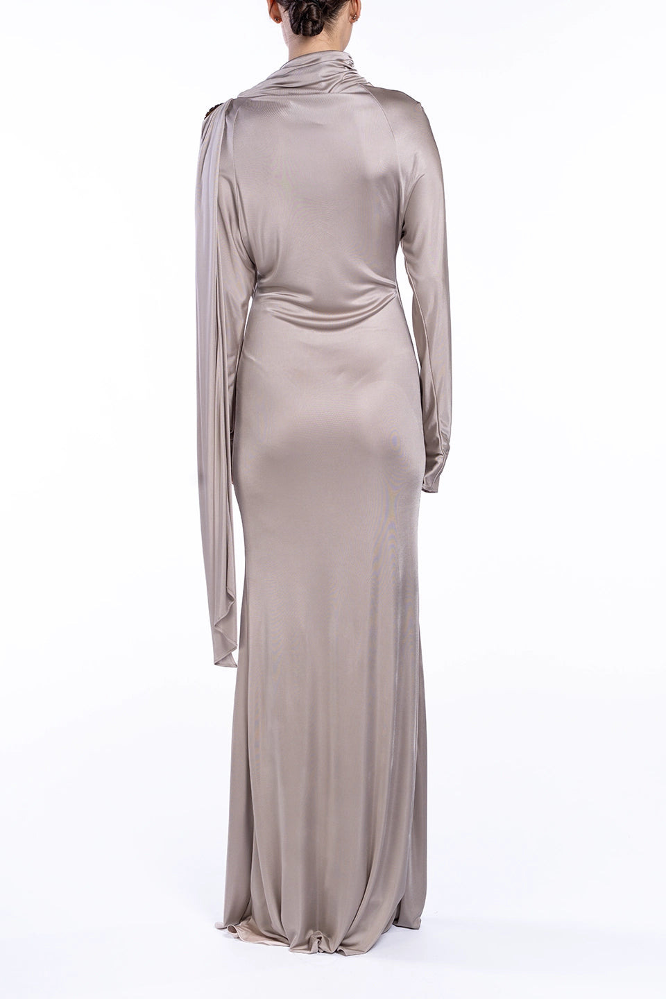 Designer Grey Maxi dresses, shop online with free delivery in UAE. Product gallery 5