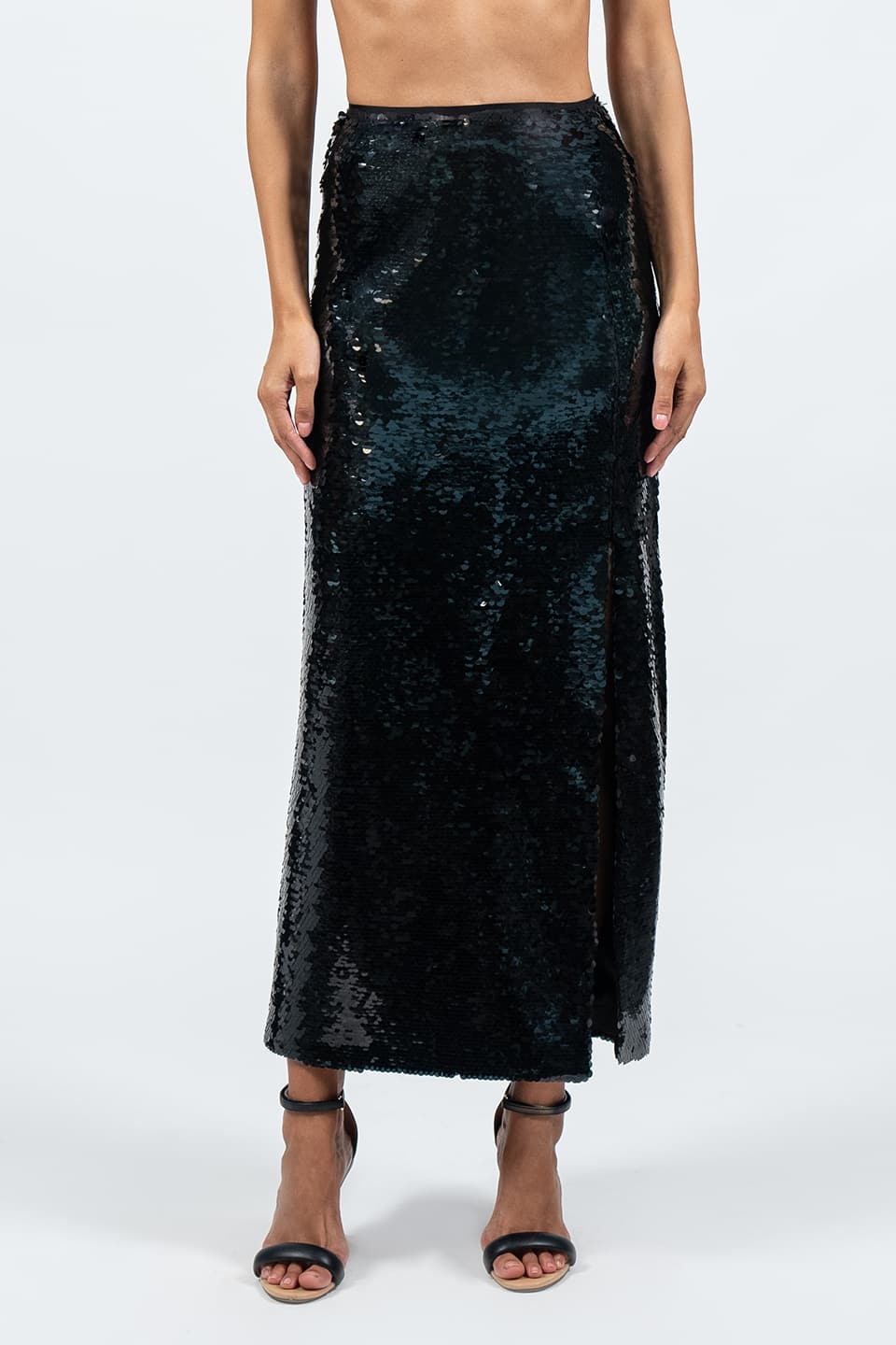 Thumbnail for Product gallery 3, Black Sequin Midi Skirt