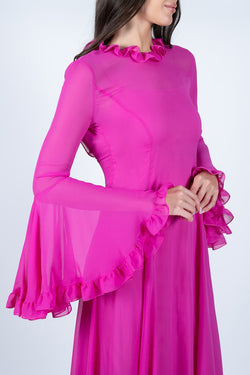 Vivetta | Georgette Pink Long Dress, alternative view