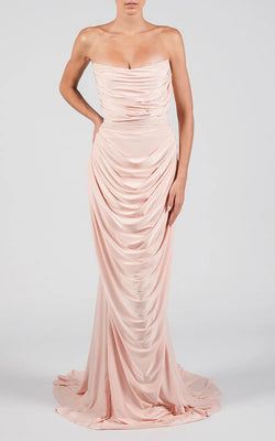 Hamel | Soft Pink Corset Long Dress, alternative view