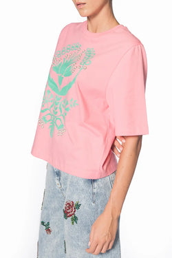 Manoush | Rose Woven Indian Block T-shirt, alternative view