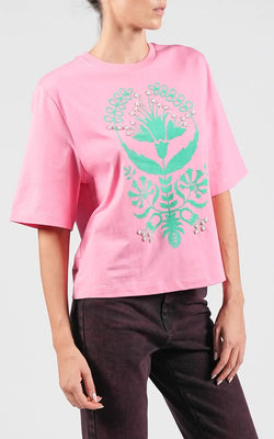 Manoush | Rose Woven Indian Block T-shirt, alternative view