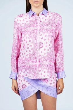 MC2 Saint Barth | Meredith Paisley Print Shirt Pink