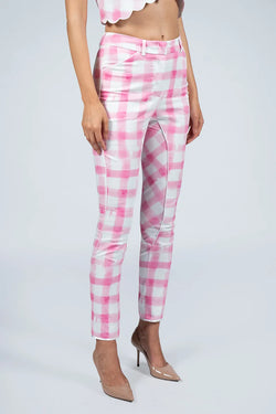 Vivetta | Pink Checkered Pants, alternative view