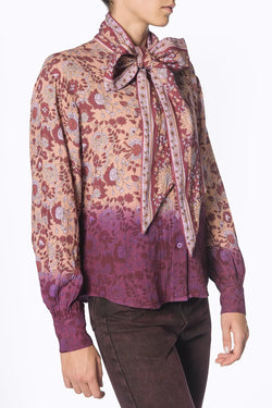 Manoush | Purple Bohemian Woven Shirt, alternative view