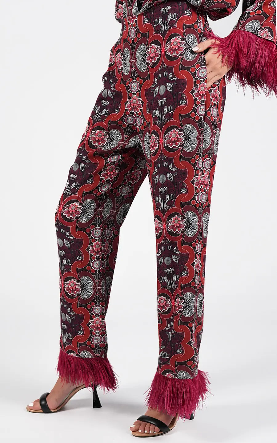 Designer Red Women pants, shop online with free delivery in UAE. Product gallery 2