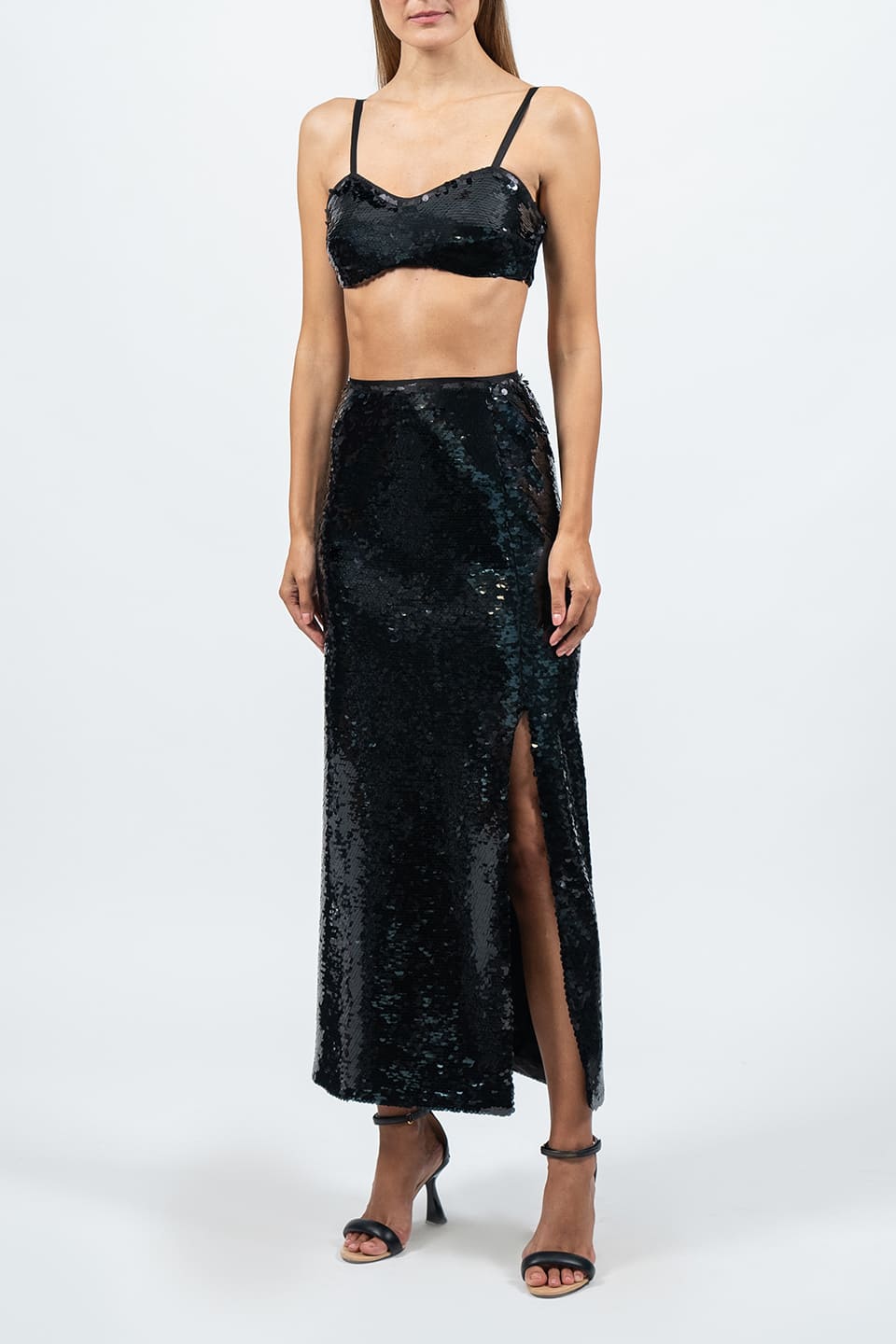 Thumbnail for Product gallery 5, Black Sequin Crop Top