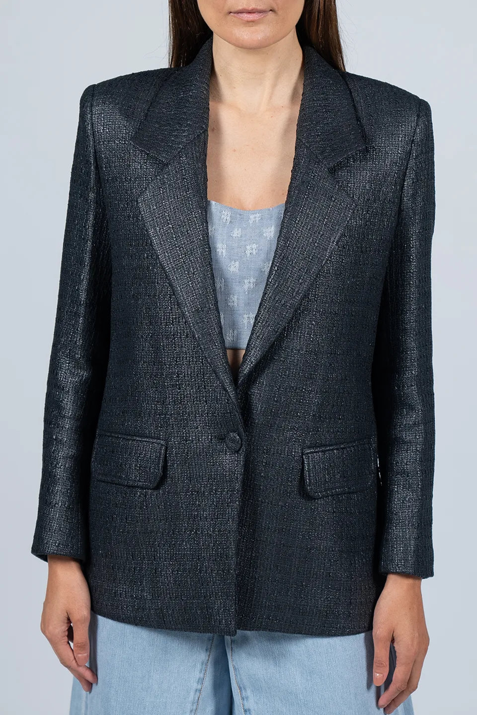 Shop online trendy Black Women blazers, Jacket from Federica Tosi Fashion designer. Product gallery 1