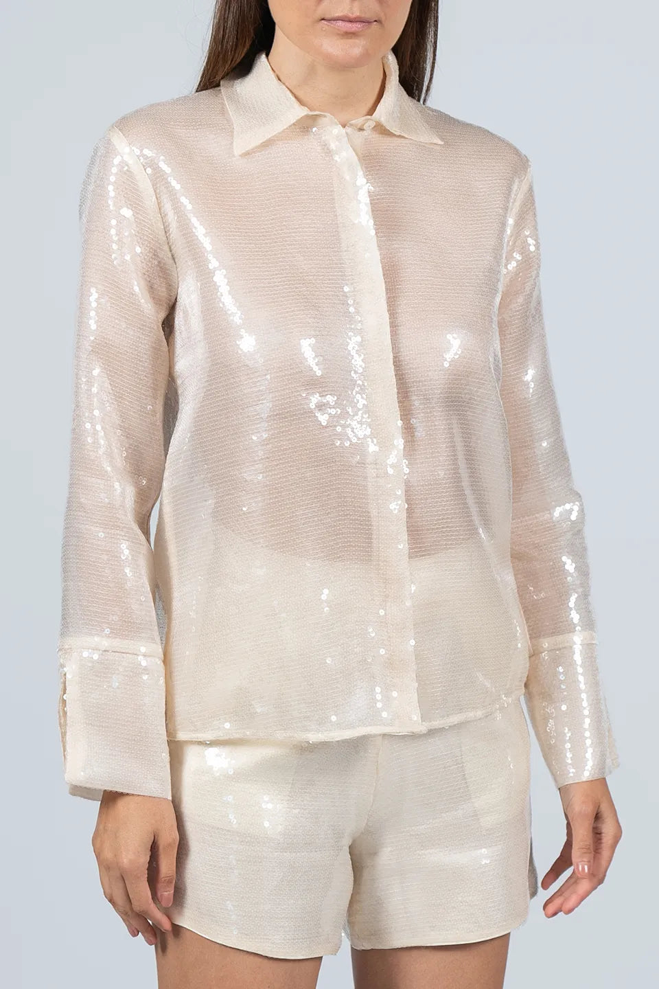 Shop online trendy Beige Shirt from Federica Tosi Fashion designer. Product gallery 1