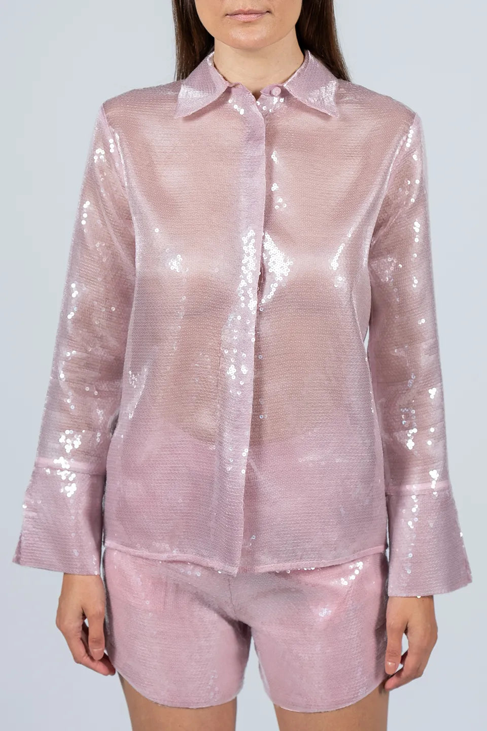 Shop online trendy Pink Shirt from Federica Tosi Fashion designer. Product gallery 1