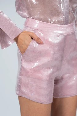 Federica Tosi | Sequined Blush Shorts, alternative view