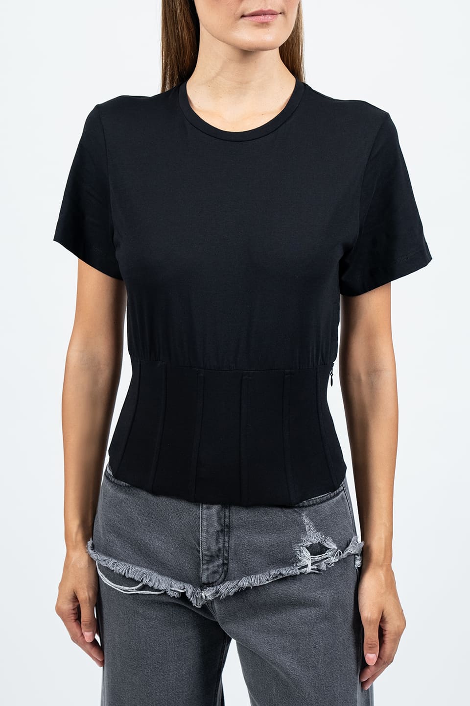 Shop online trendy Black T-shirt from Federica Tosi Fashion designer. Product gallery 1