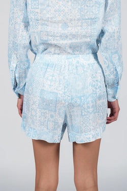 MC2 Saint Barth | Meave Linen Blue Shorts, alternative view