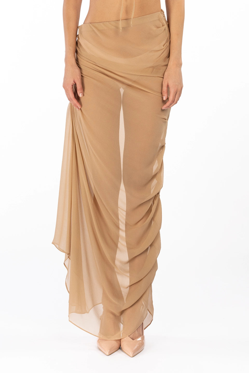 Shop online trendy Beige Skirts from Giuseppe Di Morabito Fashion designer. Product gallery 1