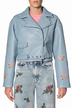 Vivetta | Sky Blue Biker Jacket