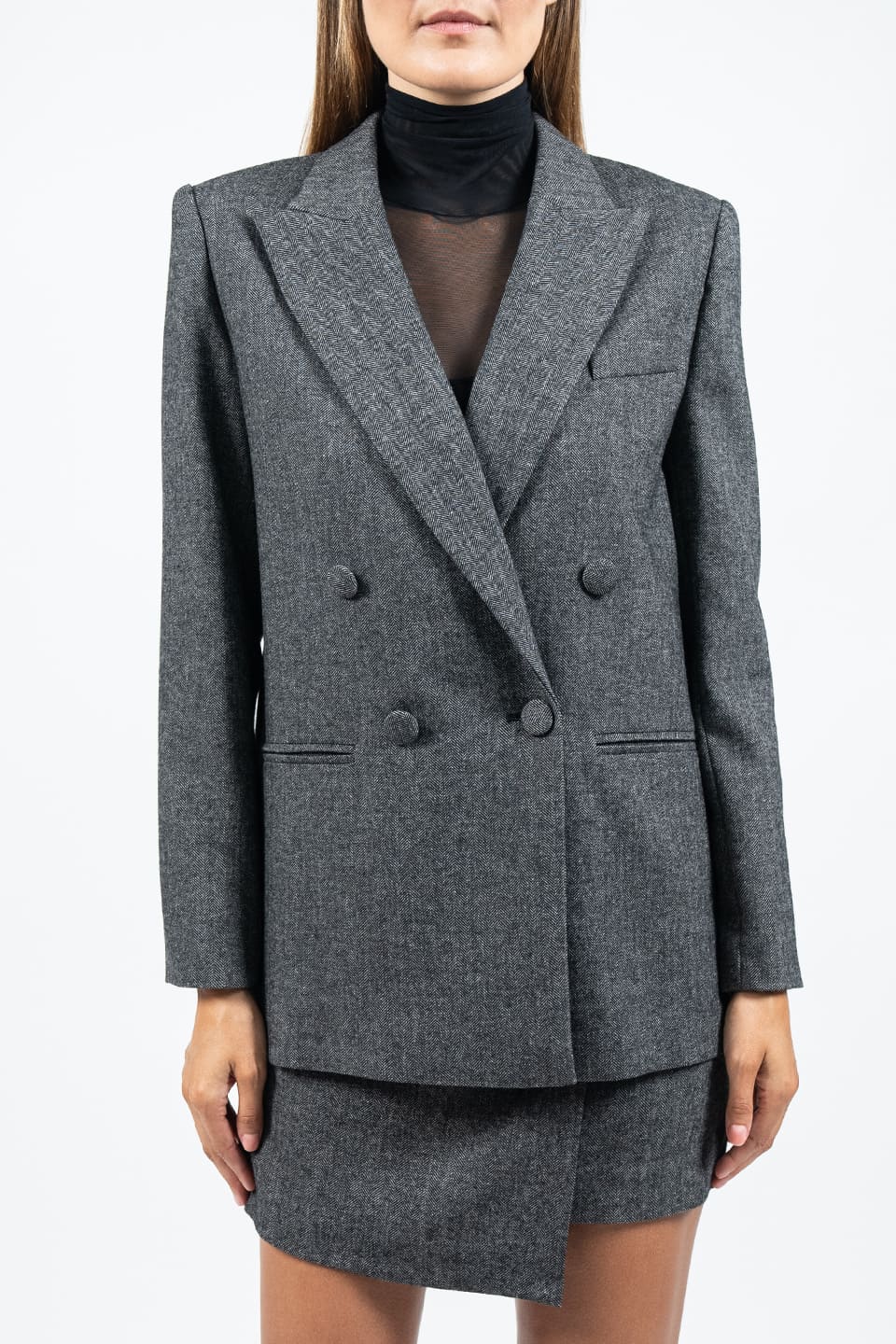Shop online trendy Grey Women blazers from Federica Tosi Fashion designer. Product gallery 1