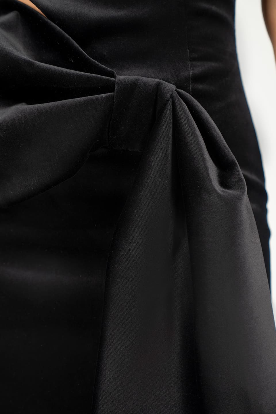 Thumbnail for Product gallery 4, Black Velvet Bow Mini Dress