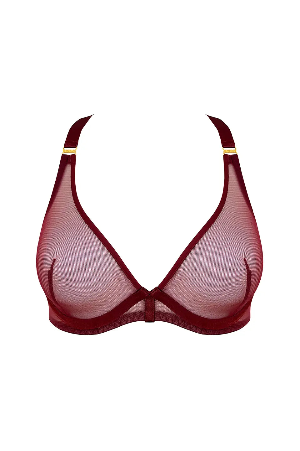 Shop online trendy Burgundy Bras from Bordelle Fashion designer. Product gallery 1