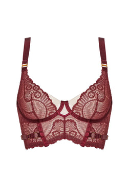 Bordelle | Tierra Longline Bodice Bra Morello