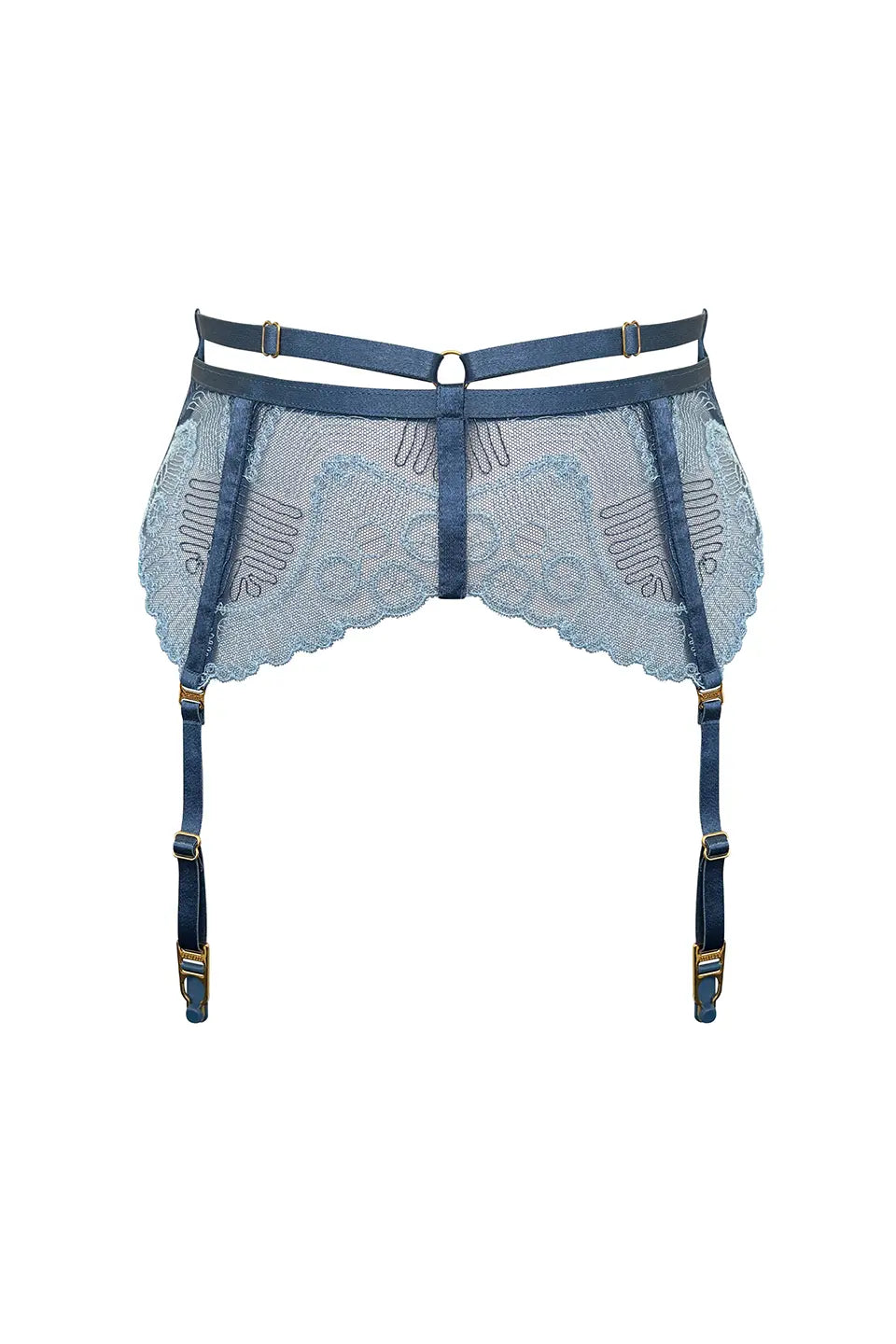 Shop online trendy Blue Lingerie accessories from Bordelle Fashion designer. Product gallery 1