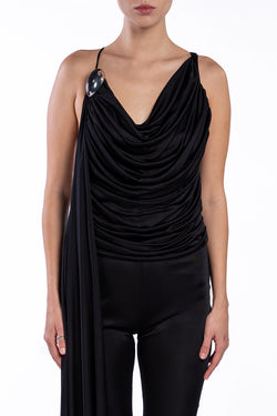 Giuseppe Di Morabito | Black drape top