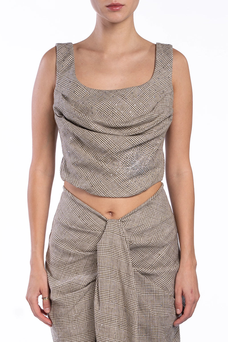 Beige Draped Top