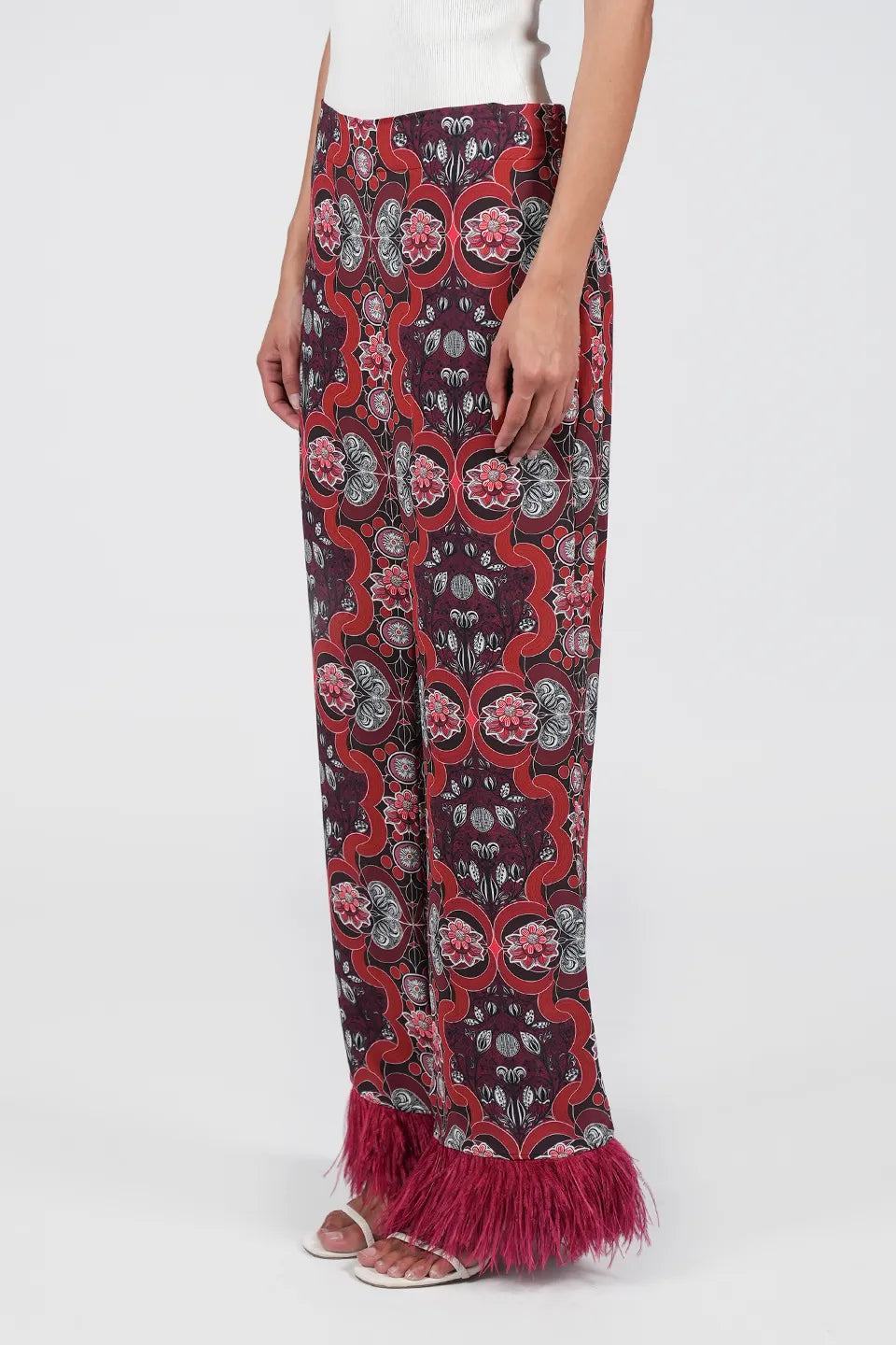 Designer Red Women pants, shop online with free delivery in UAE. Product gallery 4
