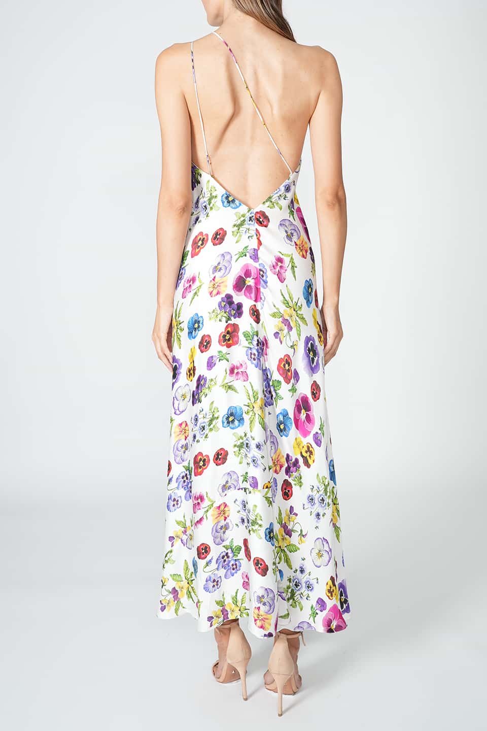 Thumbnail for Product gallery 5, Printed Satin Dress White