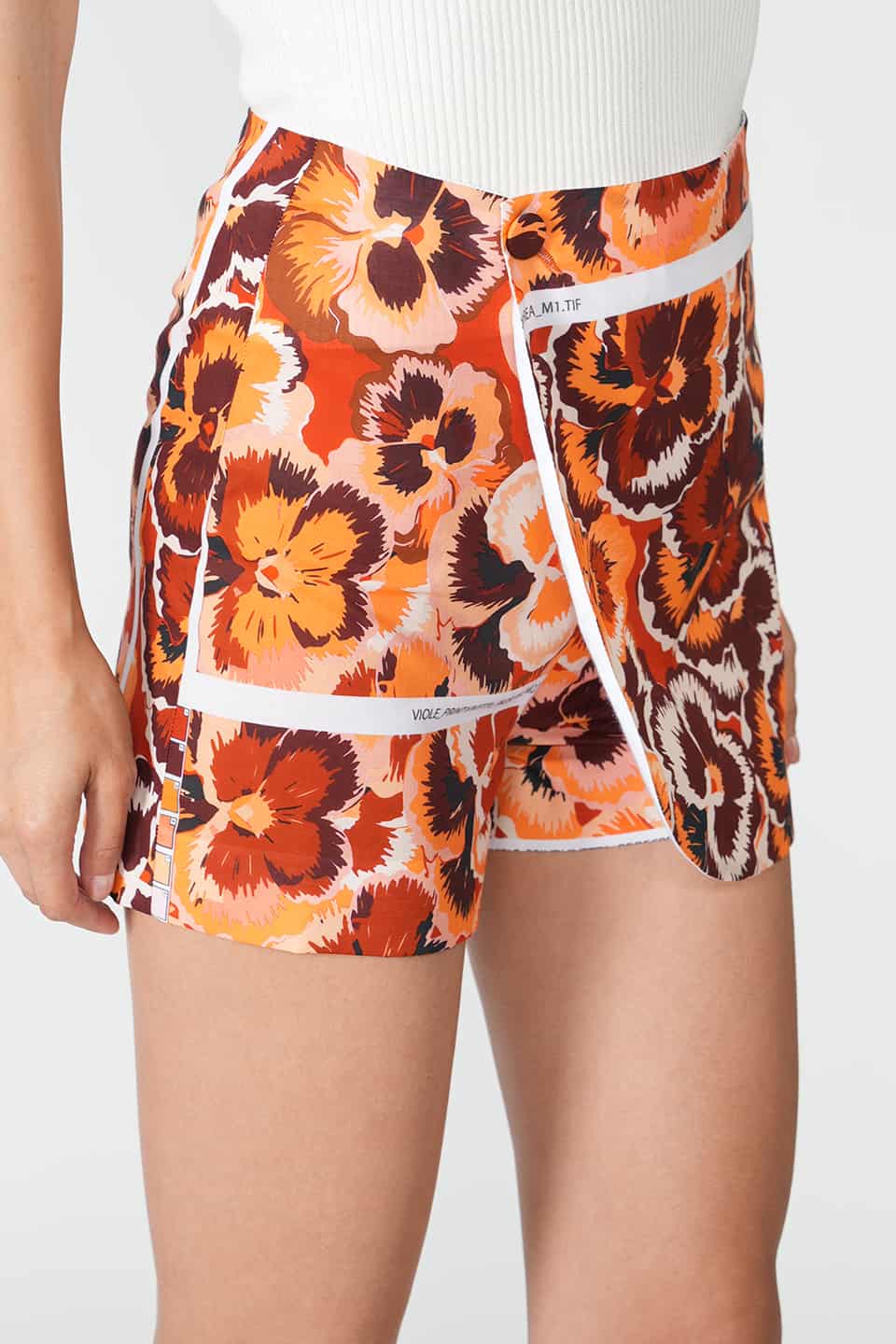 Thumbnail for Product gallery 4, Linen Shorts Orange/Brown