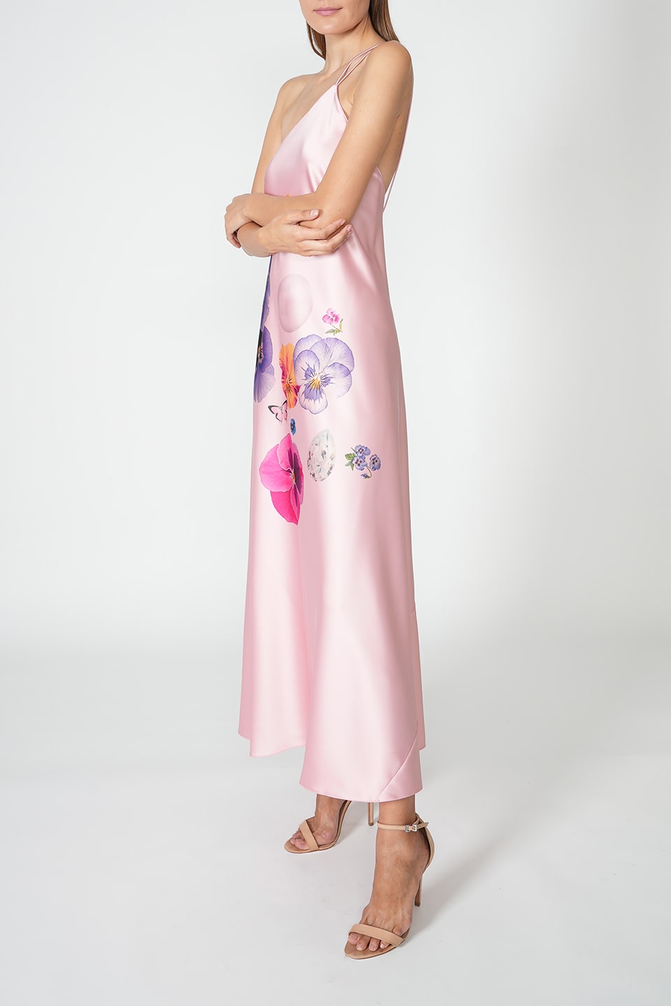 Thumbnail for Product gallery 2, Printed Satin Dress Rose