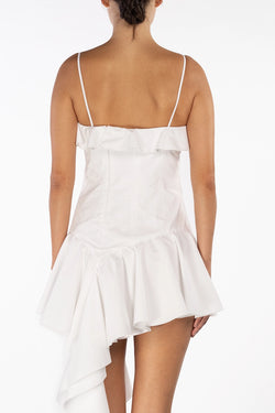 Giuseppe Di Morabito | White Ruffle Mini Dress, alternative view