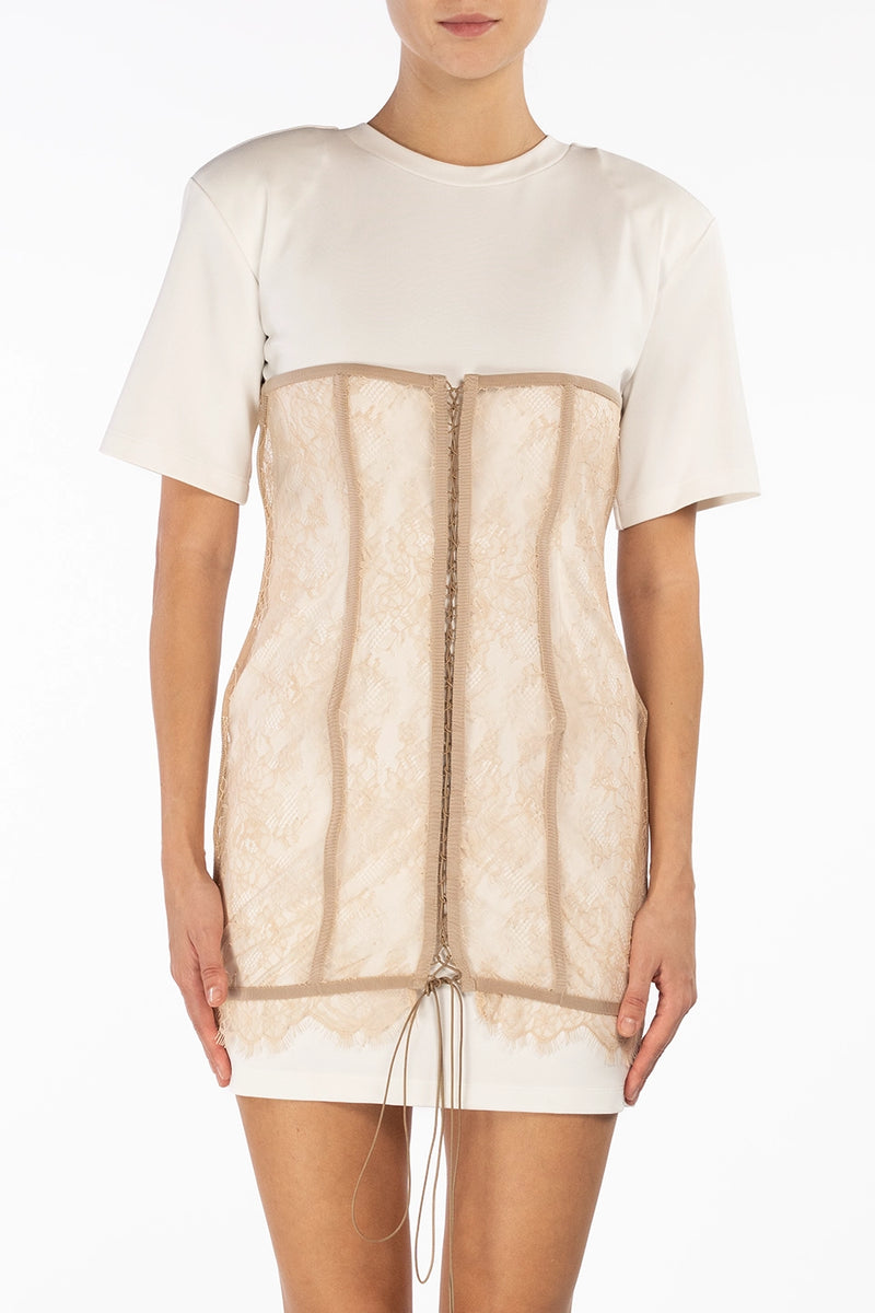 Laced Panel Dress