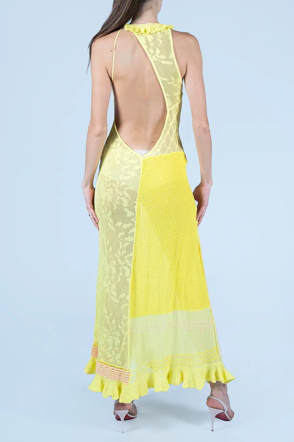 Designer Yellow Maxi dresses, shop online with free delivery in Dubai. Product gallery 3