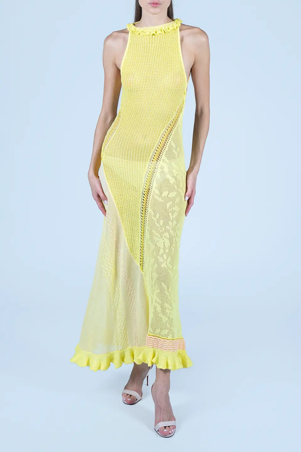 Shop online trendy Yellow Maxi dresses from Roberta Einer Fashion designer. Product gallery 1