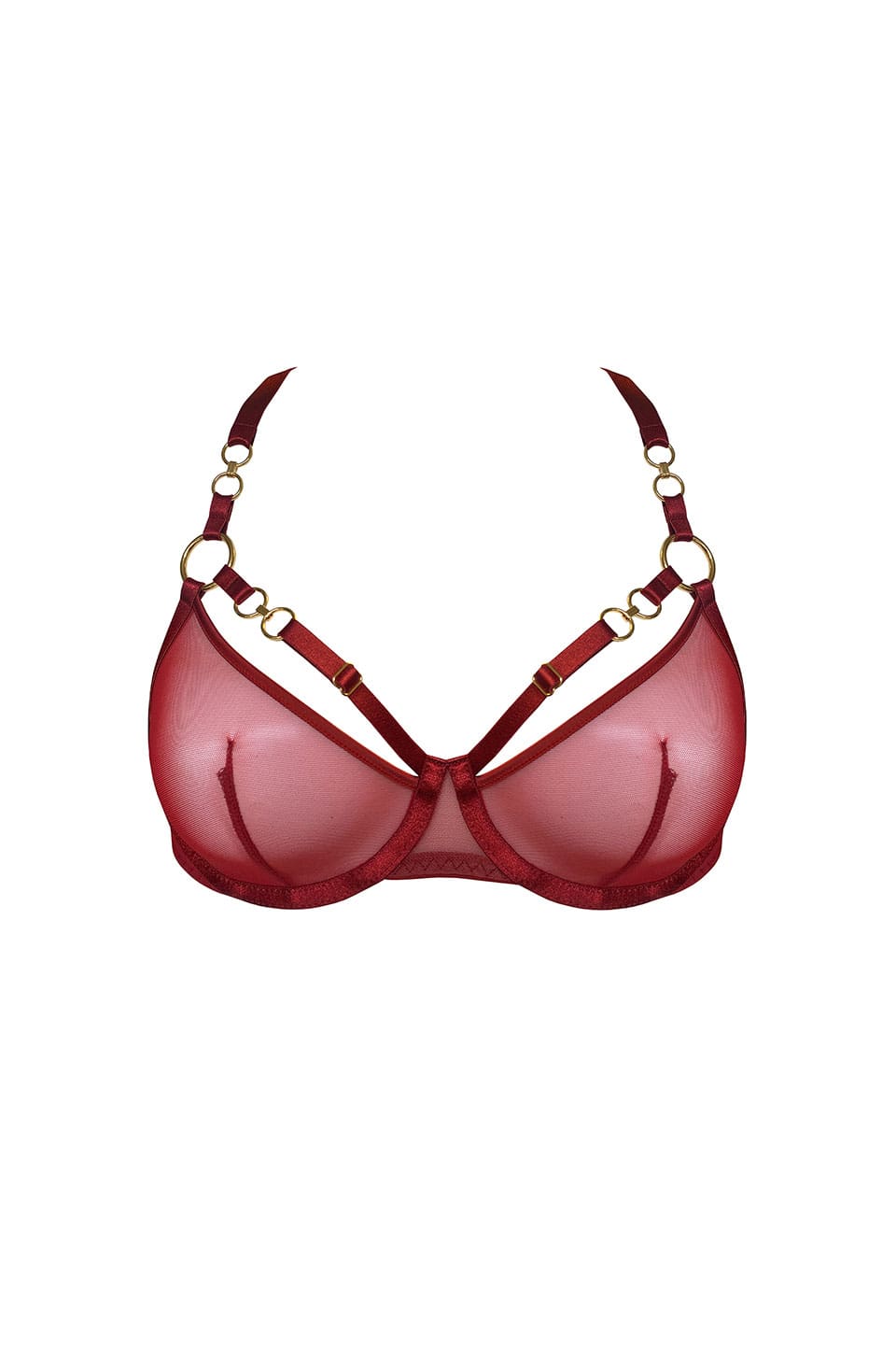 Thumbnail for Product gallery 1, Kleio Balconette Wire Bra Burnt Red