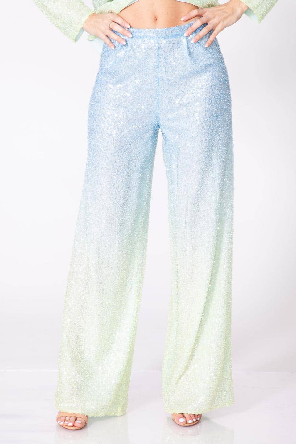 Thumbnail for Product gallery 5, Trendy trousers for women in blue color. Shop online designer Pants for special occasions
