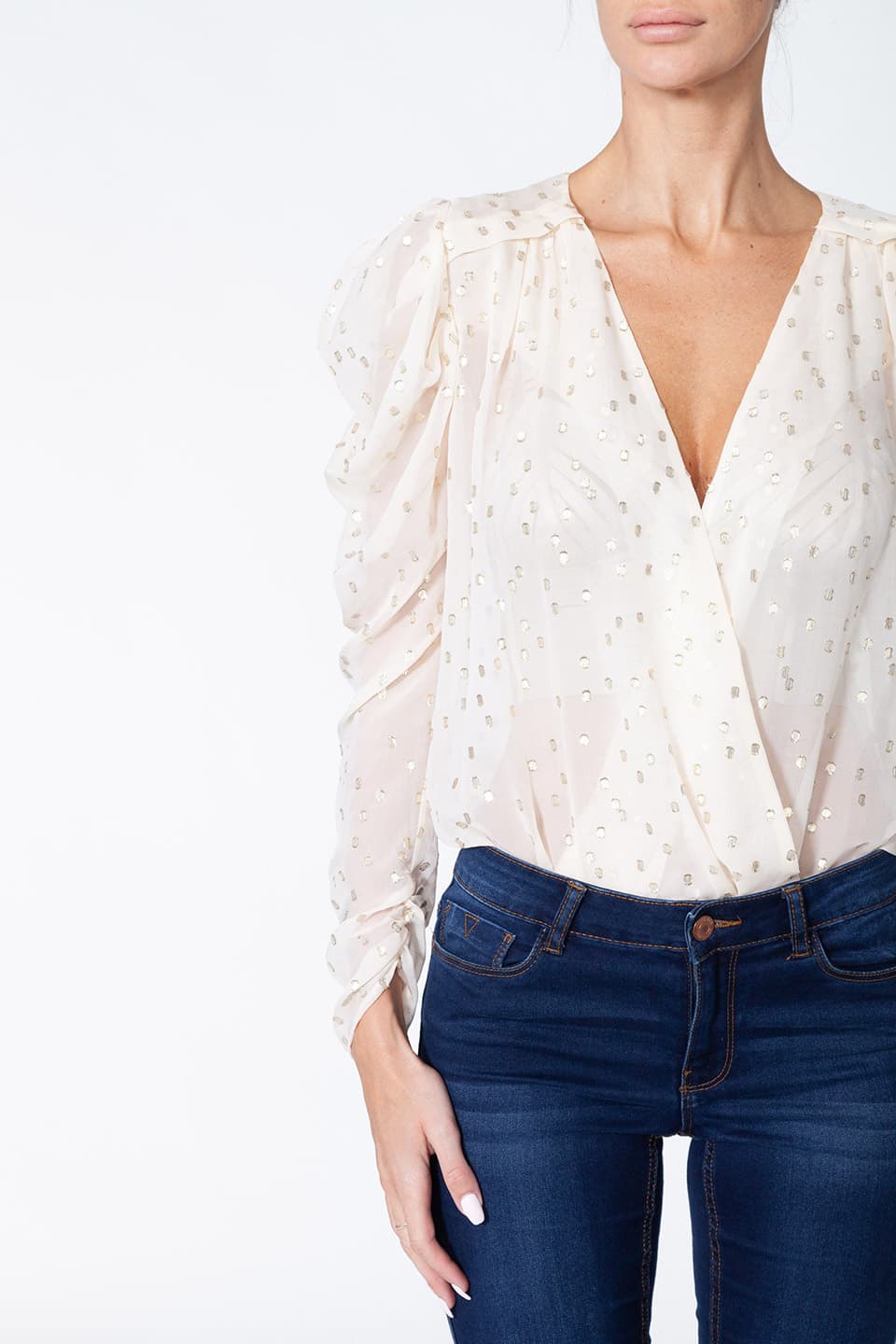Designer White Women blouses, shop online with free delivery in UAE. Product gallery 5