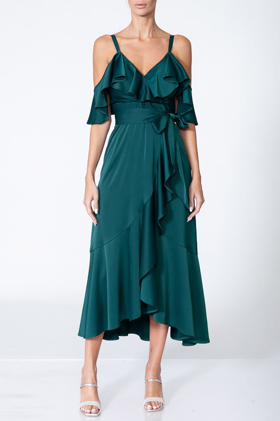 Thumbnail for Product gallery 1, Anze thea dress emerald main
