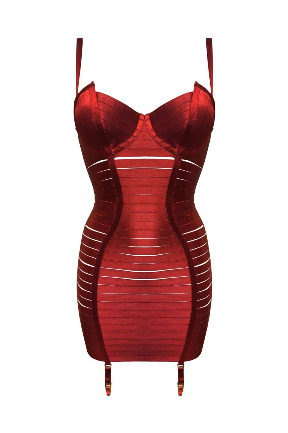 Thumbnail for Product gallery 1, Luxury fashion designer mini dress lingerie red