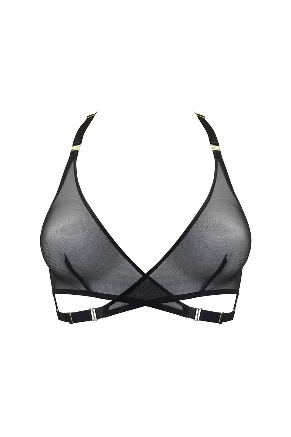 Thumbnail for Product gallery 1, Atelier Bordelle Art Deco Bra in black color front view