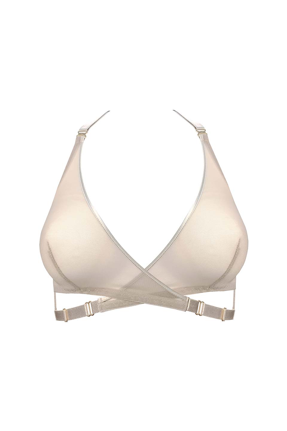 Thumbnail for Product gallery 1, Atelier Bordelle Art Deco Bra in camel color front view