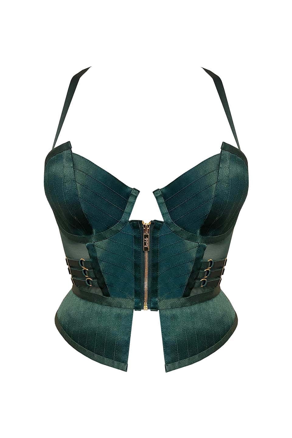 Shop online trendy Green Bodies & corsets from Atelier Bordelle Fashion designer. Product gallery 1
