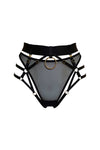 Atelier bordelle kora multi style harness brief without thong black front