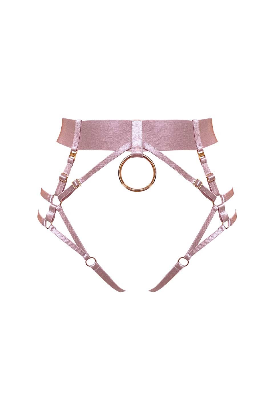 Thumbnail for Product gallery 2, Atelier bordelle kora multi style harness brief with thong rose front