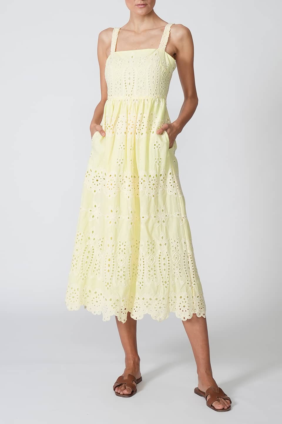 Designer Yellow Midi dresses, shop online with free delivery in UAE. Product gallery 2