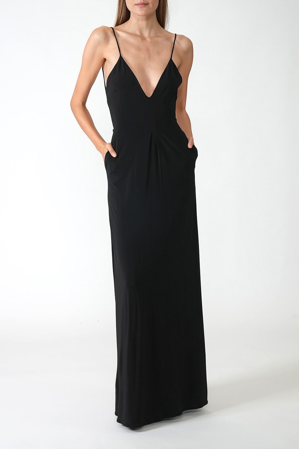 Shop online trendy Black Maxi dresses from Federica Tosi Fashion designer. Product gallery 1