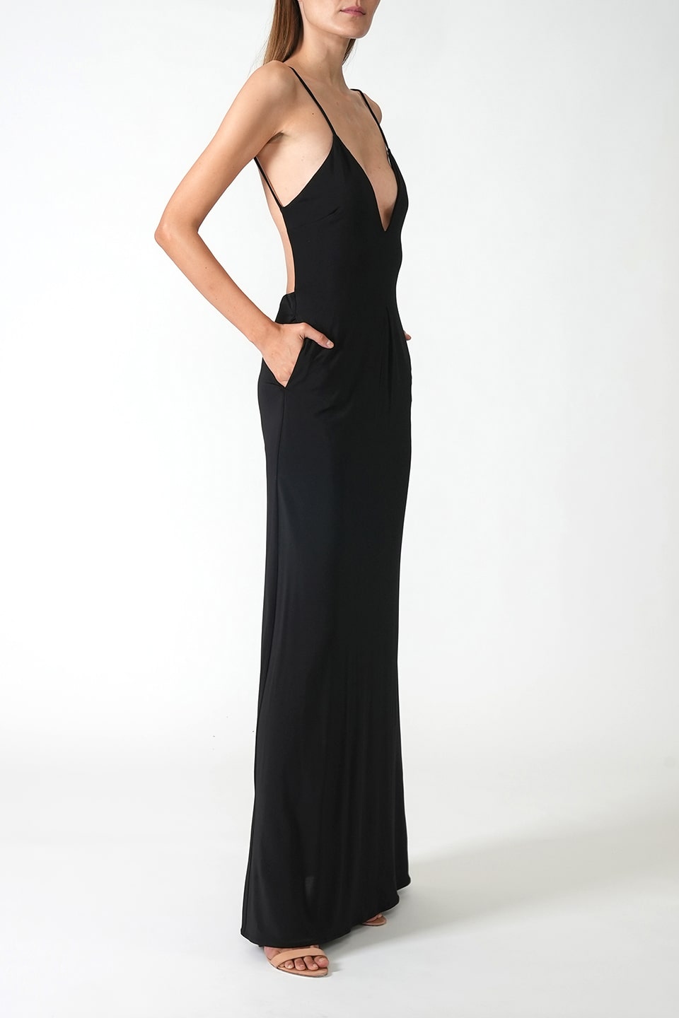 Thumbnail for Product gallery 3, Backless Long Dress Black