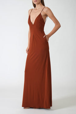 Federica Tosi | Backless Long Dress Bronze, alternative view