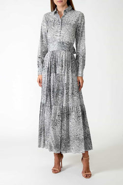 Federica Tosi | Long Sleeve Maxi Dress with Belt